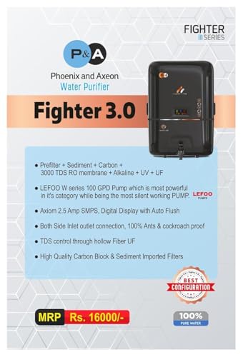 Image of Fighter 3.0 RO Water Purifier with RO+UV+UF+TDS Control | 7-Stage Advanced Purification | Removes Bacteria, Virus & Heavy Metals | Suitable for Borewell, Tanker & Municipal Water | White