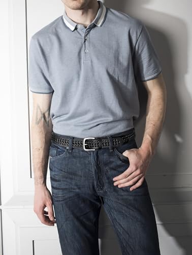 MILORDE Leather Braided Belts for Men, Handmade, Causal Woven Leather Jeans daily wear3