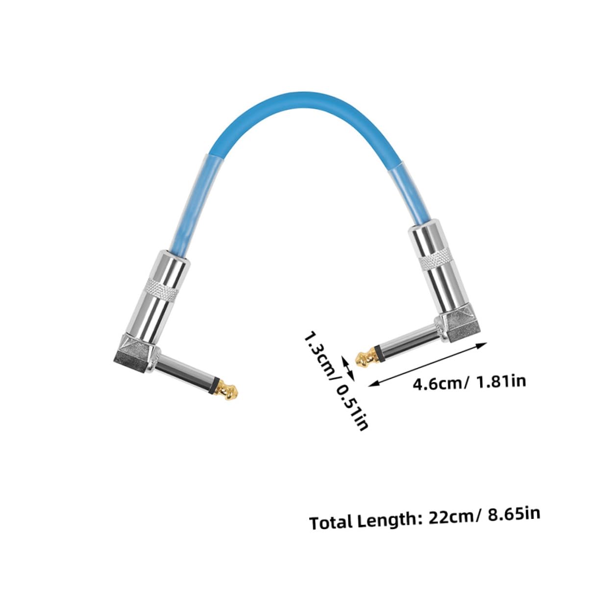 Abaodam 5stücke Guitar Pedal Kabel Effector Verbindungskabel Metallstecker Geräuschreduzierend Für Effektpedale Praktisch Und Tragbar