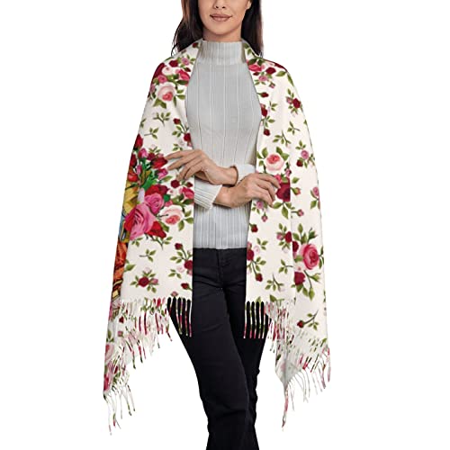 Puurbol Virgen de Guadalupe Women Blanket Scarf Shawls Virgin Mary Catholic Rose2