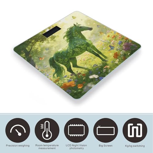 Báscula digital precisa con pantalla LCD y diseño Green Horse miniatura 3