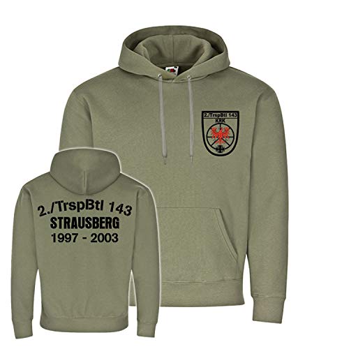 Sweat à capuche 2 TrspBtl 143 Strausberg pull militaire vert taille L