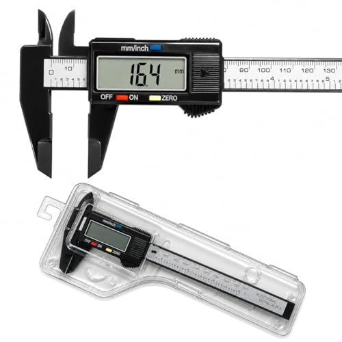 Image of Digital Vernier Caliper,150mm 6 Inch Electronic Micrometer Caliper With Large Lcd Screen,Inch/Metric Conversion,24cm Ruler,Precision Depth Gauge Measuring Tool for DIY,Household,Jewelry,Woodworking