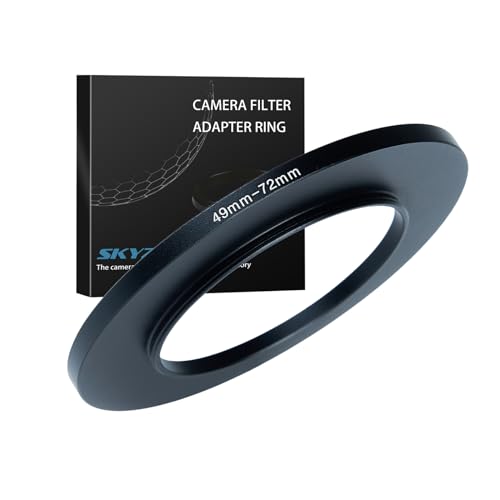 49mm to 72mm Step up Ring Filter Adapter Metal Ring Step up Rings Adapter Filter Compatible with All 72mm UV,CPL,ND,Lens Hood,Threaded Lens ect (49mm to 72mm)