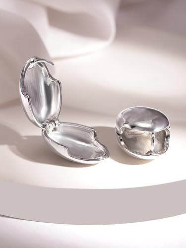 Image of Rubans Rubans Silver-Plated Oval Studs Earrings | Women & Girls - Wedding & Occasions - Ideal Gift for Loved Ones