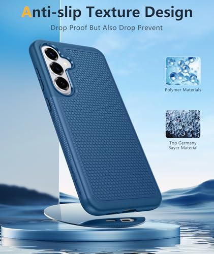 Image of FNTCASE for Samsung Galaxy S26 Plus Case: Military Grade Drop Protection, 14ft Drop Tested, Screen Protector Included, Anti-Slip Anti-Fingerprint Dual Layer Shockproof Phone Case Cover (Blue)