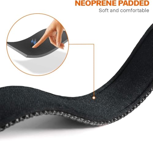 Taglory Hundehalsband, Weich Gepolstertes Neopren Nylon Hunde Halsband für Kleine Hunde, Verstellbare und Reflektierend für das Training, Schwarz