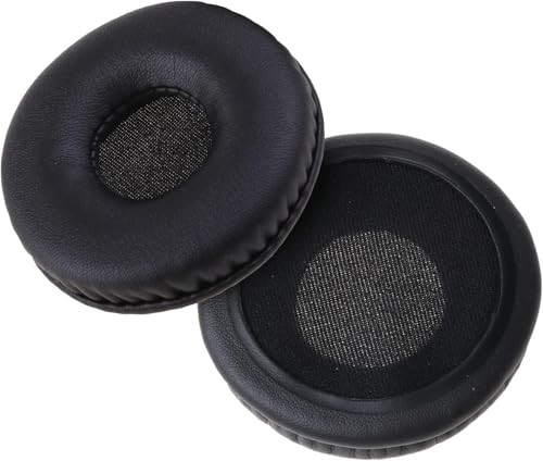 Image of Replacement Ear Cushions for Boat Rockerz 400, 430, 370, 900 and Sony WH-CH500 /CH510 /CH520 Headphones - 70mm Soft Leatherette Earpads with Memory Padding - Black