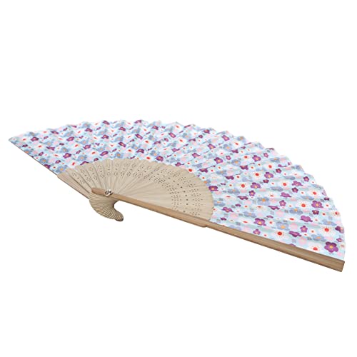 Ventilador de mão com estampa de bambu leque dobrável de algodão para festa de casamento, presente d