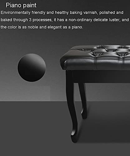 TEmkin Tabouret de Piano en Bois, Banc de Piano avec Grande boîte de Rangement, Banc de Clavier, Tabouret de vanité, 76 x 35 x 49 cm, Noir, Teck, Blanc - Les Beatles, Paul McCartney, John Lennon, RIngo Starr, George Harrison TEmkin Tabouret de Piano en Bois, Banc de Piano avec Grande boîte de Rangement, Banc de Clavier, Tabouret de vanité, 76 x 35 x 49 cm, Noir, Teck, Blanc – Image 4