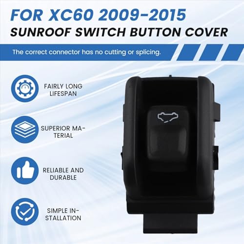 Cache-bouton commande toit ouvrant Volvo XC60 noir pièce remplacement 31334507