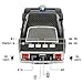 QFX Bluetooth 1968 Retro Muscle Car Replica Speaker, Dual 2-inch Speakers, Hands Free Link, Built-in Microphone, FM Radio and LED Party Lights, Black - BT-1968-BLK