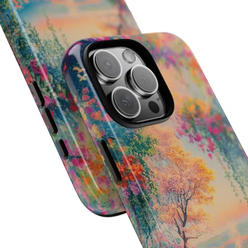 Coque iPhone 16 Pro Max fleurie et antichoc - Protection brillante multicolore - 2