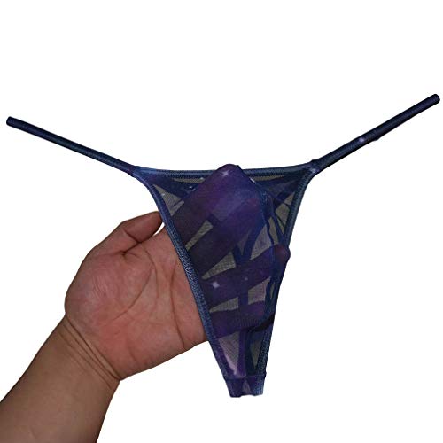 Orocojuco 3-Pack Men Micro Thong Mesh G-String Underwear Slim Pouch Mini Bikini Tangas Xl #TOP3