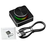 Luqeeg Controller Manopola Volume USB, Quadrante Multimediale RGB Personalizzabile con BT 5.1 e Connessione Cablata USB, per PC Laptop Computer Desktop