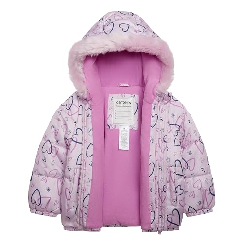 Image of Carter's Girls 2-Piece Snowsuit Puffer Jacket and Skibib Snow Pants Toddler and Big Kids