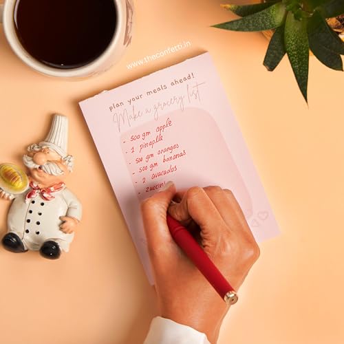 Image of A6 Notepads with 90 GSM Premium Paper | 96 Tearable Pages - Compact Daily Planner for Notes | To-Do Lists, Office, School & Personal Organization (Make A Grocery)