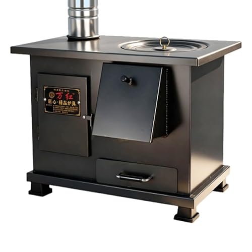 Estufa de Leña con Horno se Calienta Rápidamente Ahorro de Combustible, Estructura Robusta Totalmente Soldado Sin Humo Estufa de Leña Interior, para Calentar y Cocinar Estufa de Leña con Horno se Calienta Rápidamente Ahorro de Combustible, Estructura Robusta Totalmente Soldado Sin Humo Estufa de Leña Interior, para Calentar y Cocinar