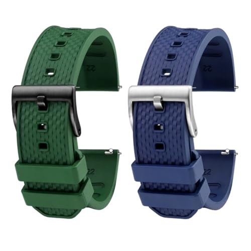 Bracelet silicone 22mm noir imperméable pour remplacer votre sangle usée - 3