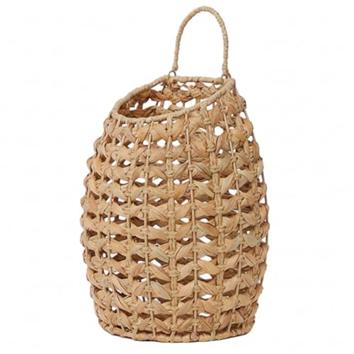 Panier de fleurs naturelles suspendu en osier pour rangement mural - 2