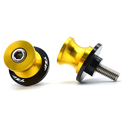 2 pcs M6 Nottolini Assen Swingarm Spool Screw 6mm Per Yamaha YZF R1 R3 R6 R6S R25 R125 600R (Oro)