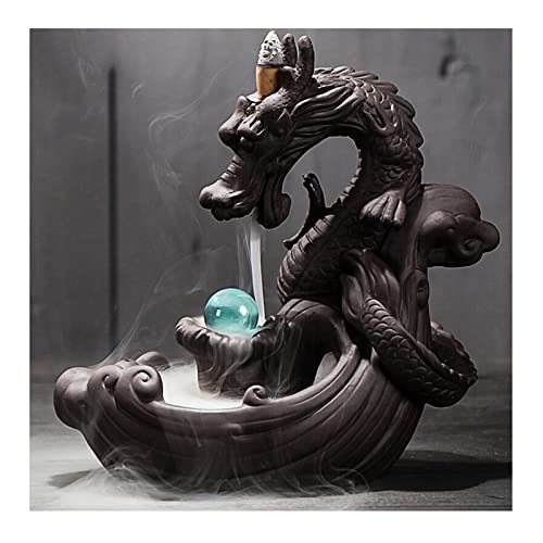 Porte-encens dragon céramique brûleur cascade reflux maison