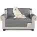 Sofabezüge wasserdichte Sofa Überwürfe mit elastischen Riemen Anti-Rutsch-Schaum für das Wohnzimmer Schutz für Hunde Vor Haustieren, Verschütten, Abnutzung und Riss schützen (Grau, 2 Sitzer 116*190cm)