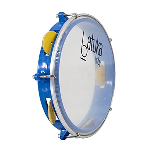 Pandeiro Abs Junior Pele Cristal Azul 08" Batuka- Luen
