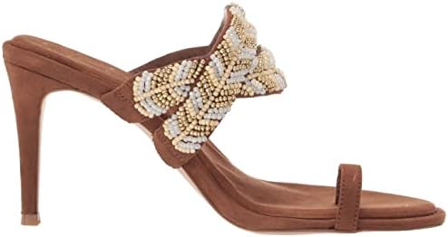 Jessica Simpson Women's Rixei Braided Embellished Heeled Sandal, Tobacco, 5 | Image 5