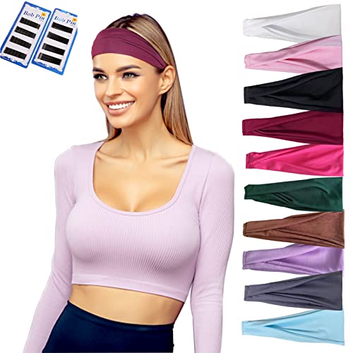 12 Pack Headbands for Women, Elastic Non Slip Hair Band, Stretchy Hair Wrap for Girls, Suitable for Sports Yoga