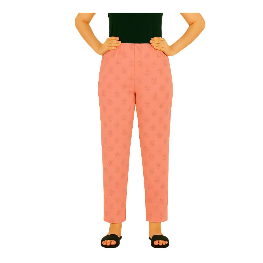 Womens Printed Pyjamas, Lounge Pants, NightWear Pants For Girls Pink (1Pack)-image-15