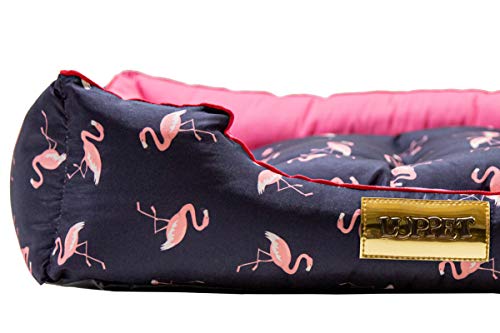 Cama com Colchão Removivel para Cachorro ou Gato Luppet até 5Kg Azul Flamingo M