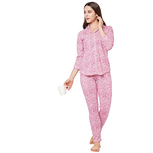 Image of Sweet Dreams Women's Cotton Printed Night Suit Set