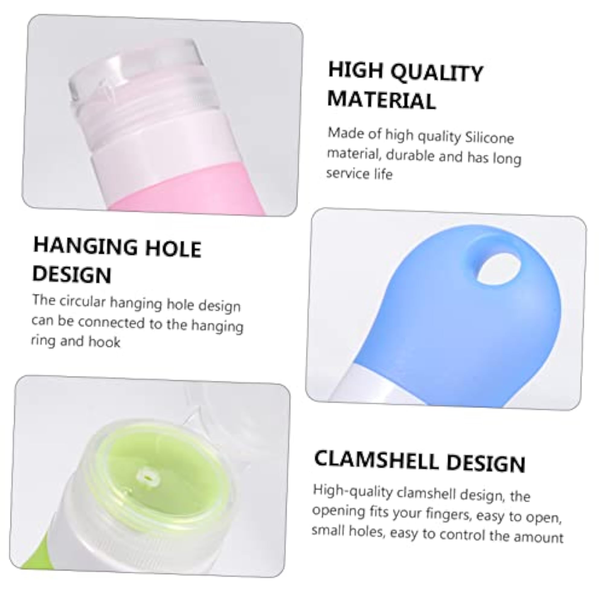 38ml Travel Size Squeeze Bottles 4 Pack