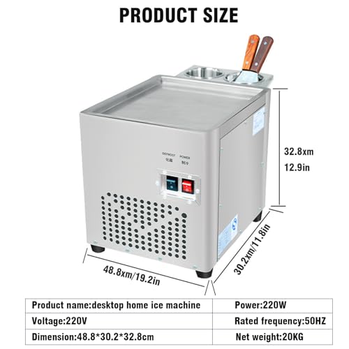 ExoticaBlend Gewerbliche Eisrollenmaschine, Maschine für frittierte Eisrollen, Edelstahl-Eisrollenmaschine, Joghurtmaschine für Bars, Cafés und Dessertläden – Bild 8