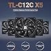 Thermalright TL-C12C X5 CPU Fan,Black Cooling, Fan in The unlit Version，Establish Ties or Contact PC Fan with 1550RPM Speed, 120mm Computer Case Cooler,PWM Control for Case and Liquid Cooler