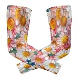 Brussels Iris Pseudacorus Beauty Flower Manchons de bras rafraîchissants pour femmes (1 paire), manchons de protection UV pour jeunes femmes conductrices, tatouage, taille M, Bruxelles Iris