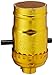 Leviton C20-06098-0PG 1-Circuit Lamp Holder, 660 W, Incandescent, Medium, Phenolic Body, Aluminum Shell, Brass