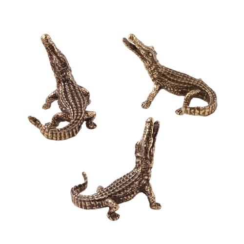 Figura de Cocodrilo de Latón 3 piezas