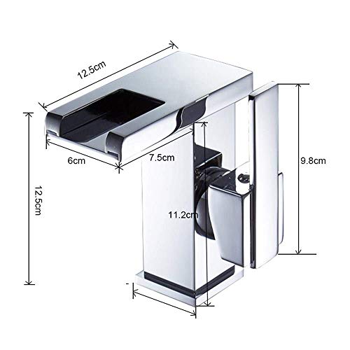 Mitigeur salle de bain cascade LED robinet lavabo baignoire eau chaude froide - 7