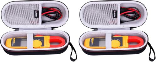Image of LTGEM Hard Case Compatible with Fluke 323 /302+ / 301D / 324 /325 Clamp Meter Clamp Multimeter AC-DC TRMS, Mesh Pocket for Accessories(Case Only) (Pack of 2)
