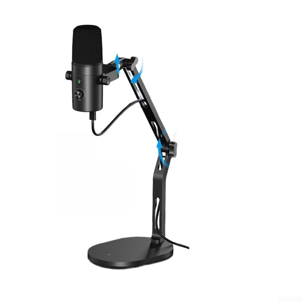 Soporte para micrófono de sobremesa, aleación de aluminio, 50 cm, color