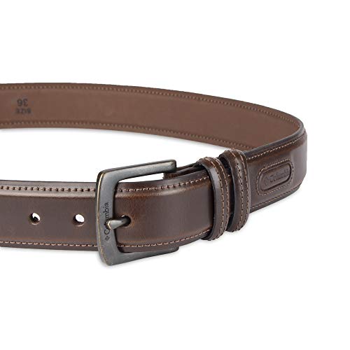 Columbia Men's Leather Classic Tan and Brown Casual Belt for Jeans, Khakis, Chinos3