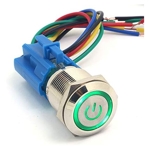 DollaTek 19mm 12V Momentary Push Button Switch Cover