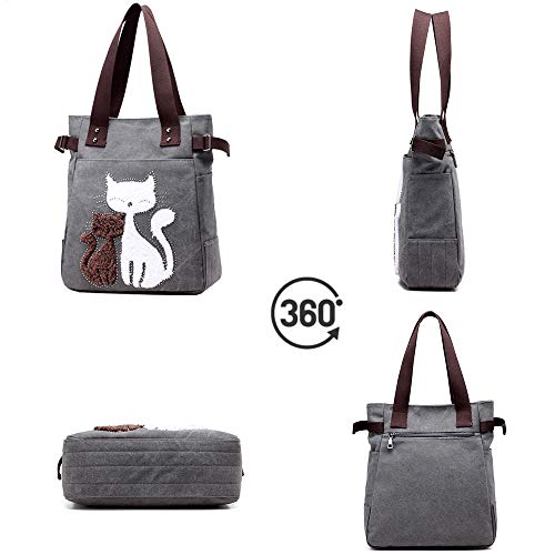 Image of Women Hobo Handbags Canvas Casual Vintage Shoulder bag Daily Purse Tote Crossbody Shopper Bag
