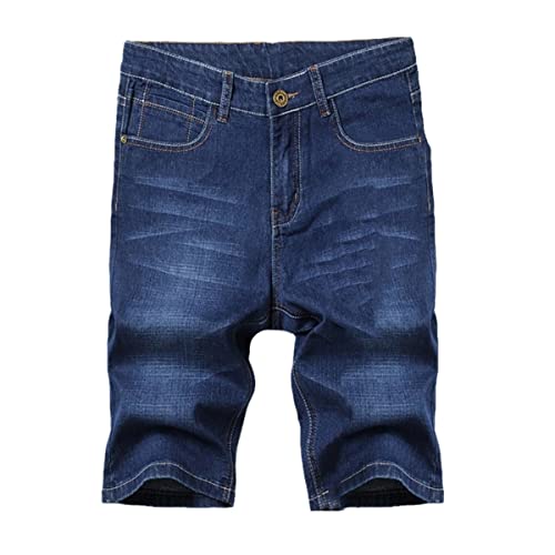 Short en jean pour homme Kelsiop coupe droite décontracté bleu foncé taille 4