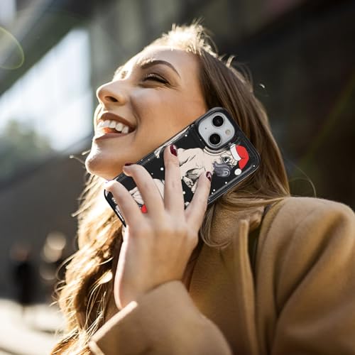 Image of HAOPINSH for iPhone 13 /14 Wallet Case with Card Holder, Christmas Santa Pet Puppy Pattern Back Flip PU Leather Kickstand Card Slots Case for Girls Women, Double Magnetic Clasp Cover 6.1 inch
