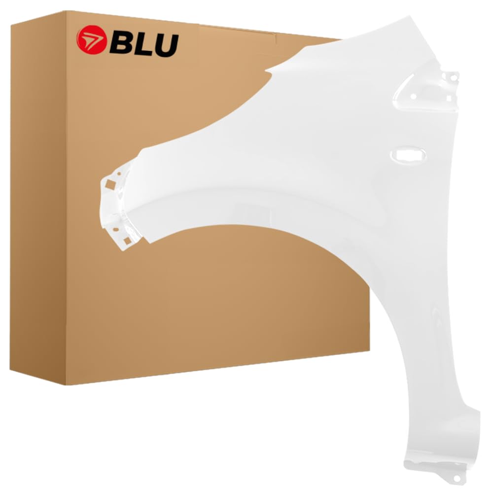 BLU Premium Kotflügel Passend für Peugeot 107 KWD Links Weiss | 2005-2014 | Vorderseite Vorne | Verzinkt & Lackiert | Einbaufertig