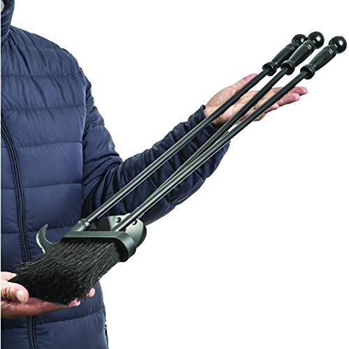 image for Aboniris Fireside Loose Tools, Heavy Duty 3 Pieces Fireplace Tool Set,