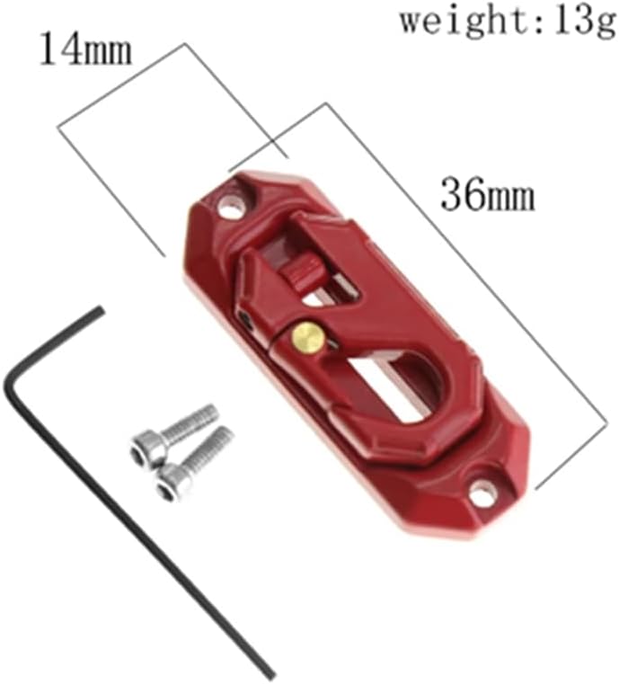 Aluminum Winch Control Mount Plate Metal Winch Hook Recovery Tool Suitable for 1/10 1/8 RC Crawler Car Axail SCX10 TRX4 (Titanium)